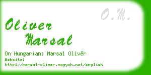 oliver marsal business card
